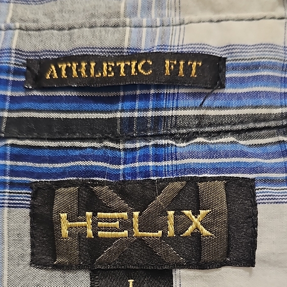 Helix Blue Casual Button Down Shirt - Picture 2 of 6